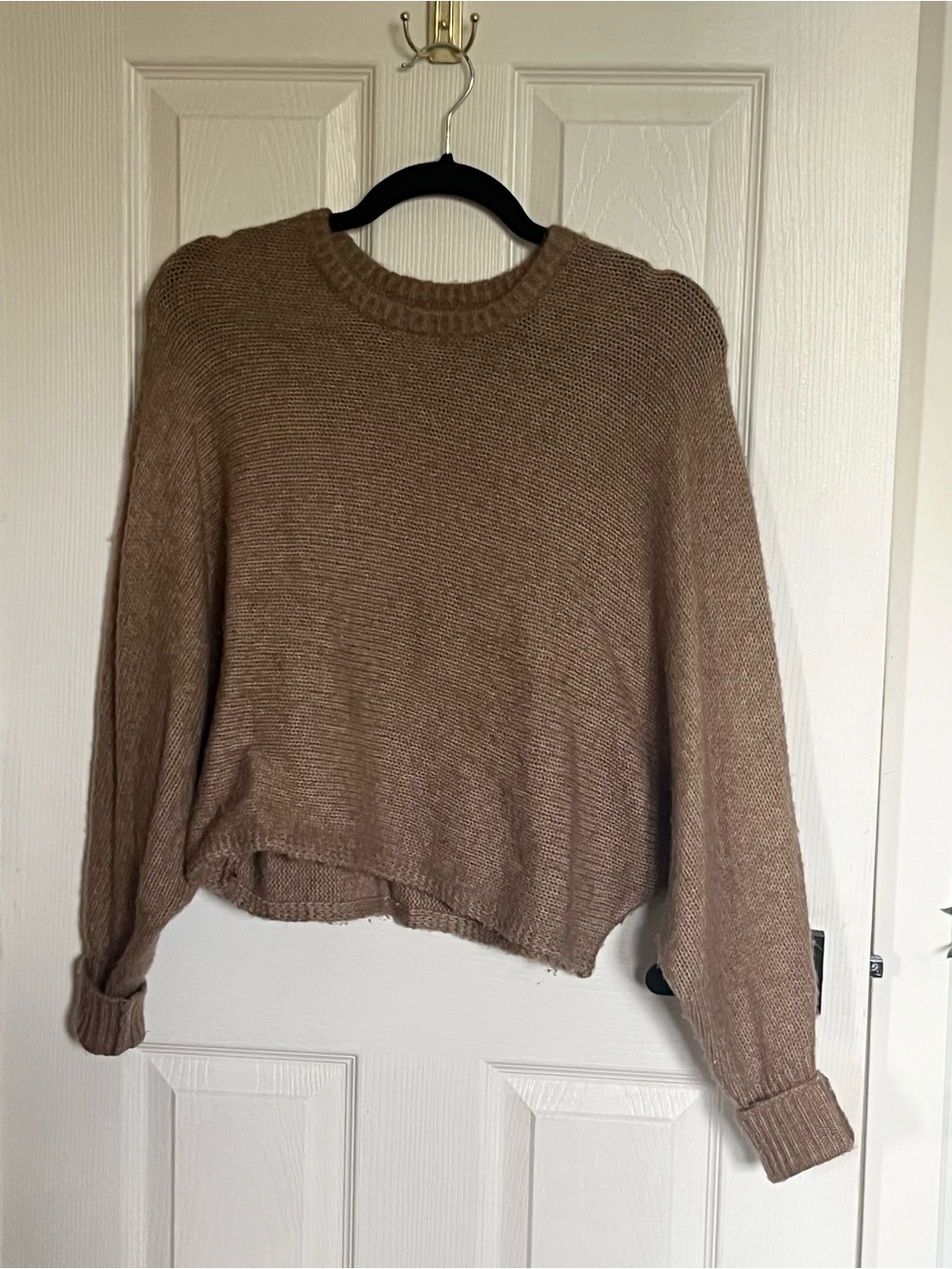 Dynamite Brown Drop Shoulder Knit Sweater - Size XS-S